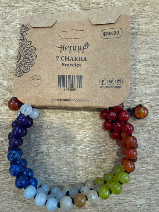 7 Chakra Multicolor Gemstone Bracelet - Picture 2 of 6